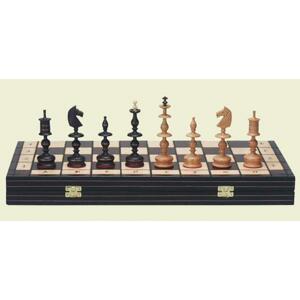 Dřevěné šachy Šachy Vysoká Fontána inkrustované mědí