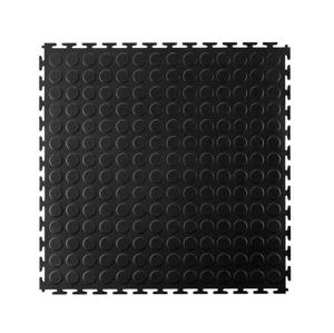 Sedco PVC podlaha ECO - T LOCK - COIN - 498x498x6,5 mm POUZE černá (VÝPRODEJ)