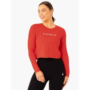 Ryderwear Dámské tričko s dlouhým rukávem Top Foundation červené - M - červená