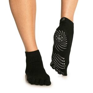 GAIAM Ponožky na jógu Grippy Yoga Socks Black - S/M - černá