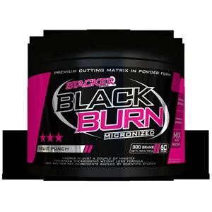 Stacker Spalovač tuků Black Burn Micronized2 300 g - ovocný punč