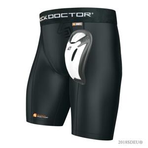 Shock Doctor 221 Kompresní šortky s BioFlex™ vložkou - M - černá