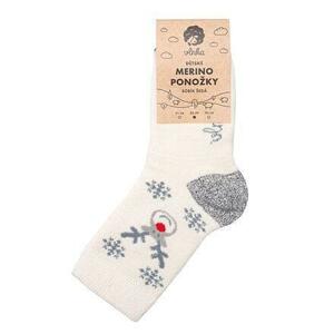 Vlnka Dětské ponožky Merino sobík šedá 21-24 (VÝPRODEJ)