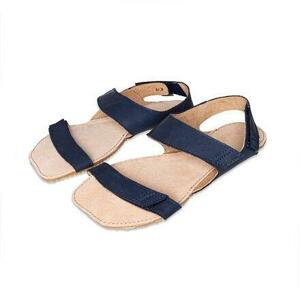 Vlnka Barefootové kožené sandály Ota - tmavě modrá - EU 36