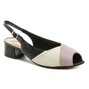 Piccadilly 114044-2 černo fialkové dámské zdravotní sandálky - EU 40