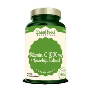 GreenFood Vitamin C 1000 + Extrakt ze šípků 60 kapslí