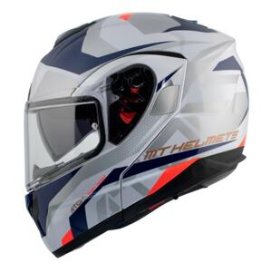MT Helmets Atom SV Skill A0 bílo-modrá - S : 55-56 cm