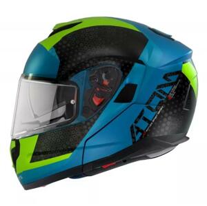MT Helmets Atom SV Adventure A7 černo-zeleno-modrá - S : 55-56 cm
