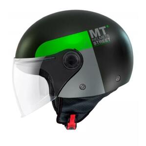 MT Helmets Street Inboard D6 černo-zelená - S : 55-56 cm