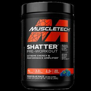 MuscleTech Shatter Pre-workout 363g - Modrá malina
