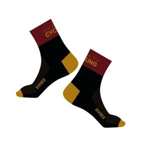 Force Ponožky DIVIDED hnědo-vínové - L-XL/42-46