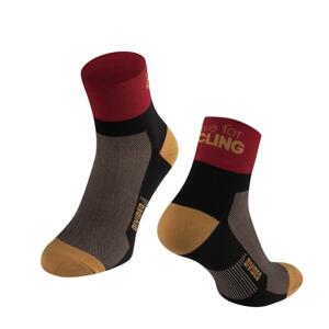 Force Ponožky DIVIDED hnědo-vínové - hnědo-vínové S-M/36-41