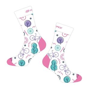 Force Ponožky CRUISE bílo-růžové - L-XL/42-46