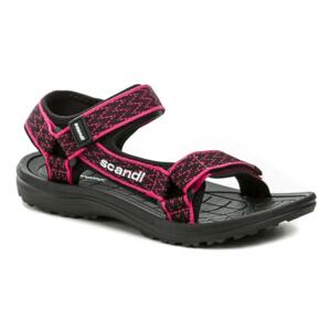 Scandi 251-0002-T1 černo růžové sandály - EU 37