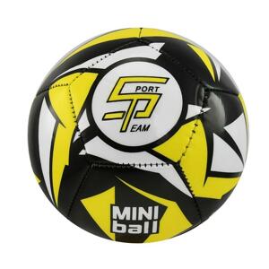 SPORTTEAM Fotbalový míč miniball černo-neon.žlutý