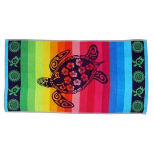 Oboustranná plážová osuška Lovely Home Rainbow Turtle