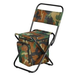 NILS CAMP Skládací židle s úložným prostorem NC3012 maskáčová
