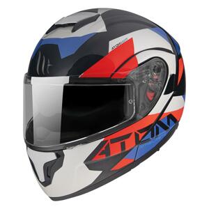 MT Helmets Atom SV W17 A7 černo-červeno-modro-bílá - S - 55-56 cm