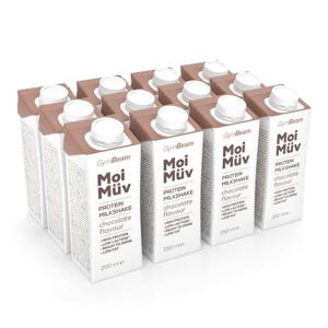 GymBeam MoiMüv Protein Milkshake 12 x 250 ml - čokoláda