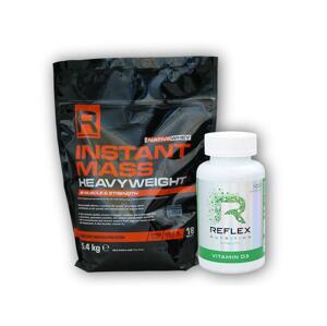 Reflex Nutrition Instant Mass Heavy W.5400g + Vitamin D3 100cp - Jahoda