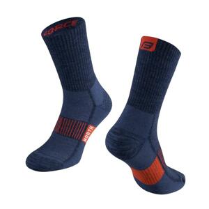 Force Ponožky NORTH modro-oranžové - L-XL/42-47