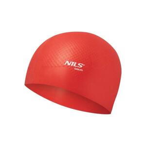 NILS Aqua Silikonová čepice NQC Dots červená