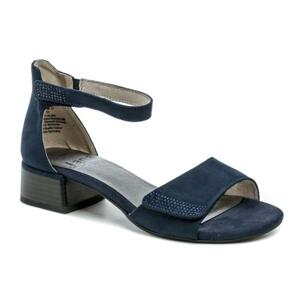 Jana 8-28261-20 modré dámské sandály na podpatku šíře H - EU 41
