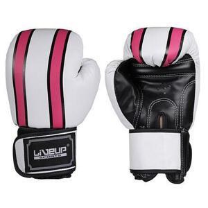 LiveUp Boxing gloves zápasové boxovací rukavice bílá-červená POUZE 10 oz (VÝPRODEJ)