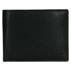 Lagen W-8053- BLK černá pánská kožená peněženka