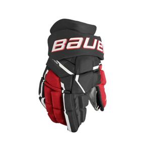 Hokejové rukavice Bauer Supreme Mach SR - Senior, černá-červená, 14