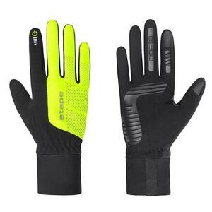 Etape Skin WS+ sportovní rukavice černá-žlutá fluo - M