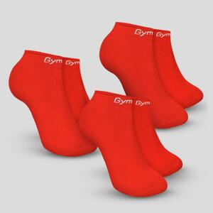GymBeam Ponožky Ankle Socks 3Pack Hot Red - M/L - hot red