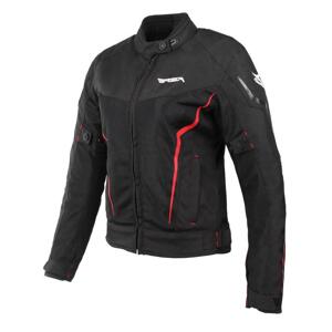 RSA Dámská bunda na motorku Bolt černo-bílo-červená - S