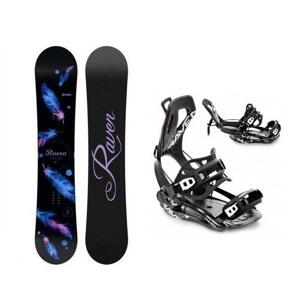 Raven Mia Black dámský snowboard + Raven FT360 black vázání - 139 cm + L (EU 41-44)