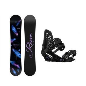 Raven Mia Black dámský snowboard + Gravity G2 Lady black vázání - 143 cm + L (EU 42-43)