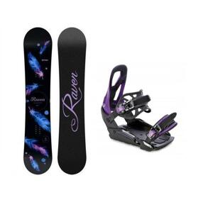 Raven Mia Black dámský snowboard + Raven S230 Black/violet vázání - 139 cm + S/M (EU 37-41)