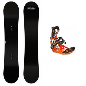 Raven Pure black pánský snowboard + Raven FT360 orange vázání - 151 cm + M (EU 39-42)