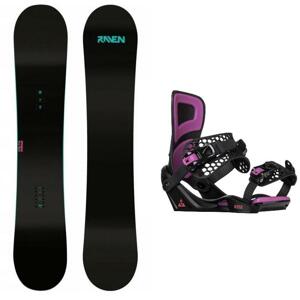 Raven Pure mint dámský snowboard + Gravity Rise black/purple vázání - 139 cm + L (EU 42-43)