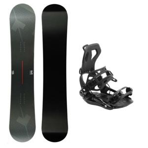 Hatchey SPR snowboard + Hatchey Fastec vázání - 145 cm + XL, black (EU 45-47)