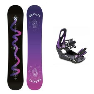 Gravity Sirene Black 23/24 dámský snowboard + Raven S230 Black/violet vázání - 144 cm + S/M (EU 37-41)