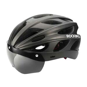 Rockbros Cyklistická přilba s brýlemi TT-16 (černá) - 58-65 cm