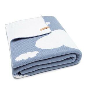 Vlnka Dětská vlněná deka obláček modrá - 100x80