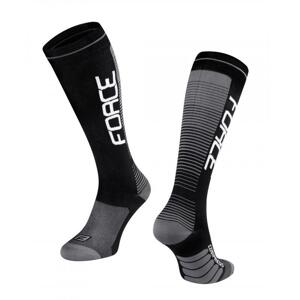 Force Ponožky COMPRESS černo-šedé POUZE XXS-XS/33-35 (VÝPRODEJ)