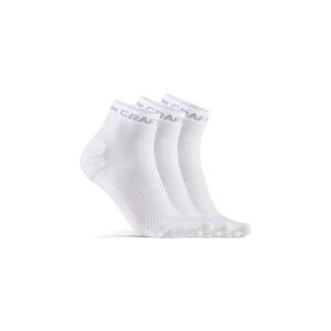 Craft ponožky CORE Dry Mid 3-pack bílá Černá - 37-39 - růžová