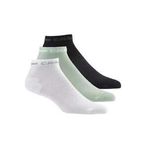 Craft ponožky CORE Dry Mid 3-pack bílá Černá - 34-36 - růžová,bílá,oranž