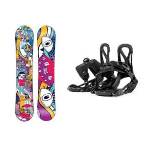 Beany Bark dětský snowboard + Beany Kido vázání - 125 cm + XXS