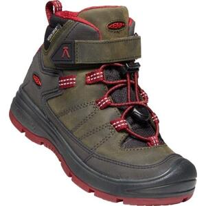 Keen REDWOOD MID WP YOUTH steel grey/red dahlia - US 6