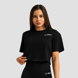 GymBeam Dámské tričko Cropped Limitless Black - XS - černá