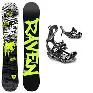 Raven Core Black snowboard + Raven FT360 black vázání - 150 cm + S (EU 35-40) - černo bílé