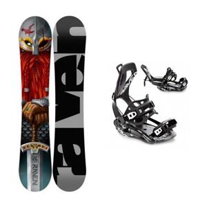 Raven Dwarf pánský snowboard + Raven FT360 black vázání - 150 cm + S (EU 35-40) - černo bílé